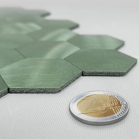 Zelfklevend Mozaïek Hexagon Soft Green - 29.5 cm x 29.5 cm x 0.4 cm | 0.5 kg | Paneli zelfklevende steenstrips