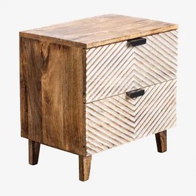 Pack Van 2 Rechthoekige Nachtkastjes 50x35 Cm Van Mangohout Balary Mangohout - Sklum