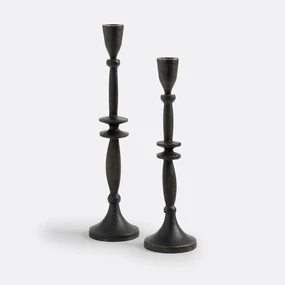 Set van 2 kandelaars in aluminium Elda