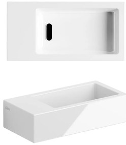 Clou Flush 3 keramische fontein 36cm zonder kraangat links wit glans