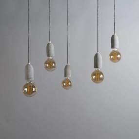Industriële hanglamp grijs beton - Cava 5