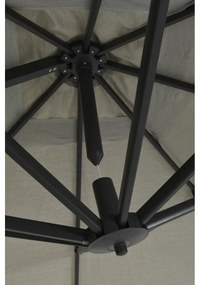 Garden Impressions Zweefparasol Hawaii Deluxe 300x300 - donker grijs - zand