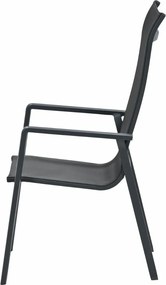 Garden Impressions Siena tuinstoel stapelbaar - donker grijs