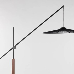 Zuiver Belle Black Design Vloerlamp Verstelbaar Walnoot Zwart