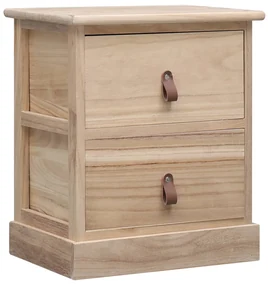 vidaXL Nachtkastje 38x28x45 cm paulowniahout