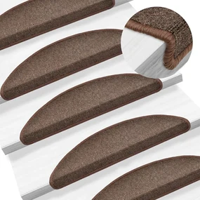vidaXL Trapmatten 10 st 56x20 cm koffiebruin
