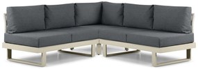 Hoek loungeset 5 personen Aluminium Taupe Lifestyle Garden Furniture Lorenzo