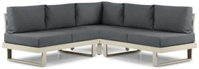Hoek loungeset 5 personen Aluminium Taupe Lifestyle Garden Furniture Lorenzo