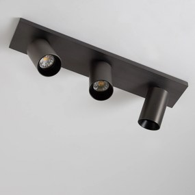 Lynn 3 Opbouwspot Gun Metal met Smart RGB LED