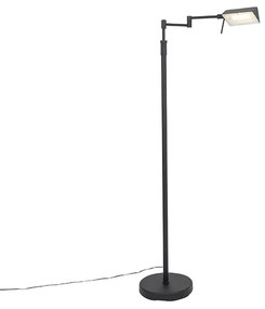 Design vloerlamp zwart incl. LED met touch dimmer - Notia Modern Binnenverlichting Lamp