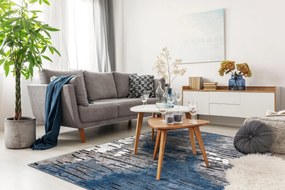 Tapijt modern COZY 8876 Rio - Structureel,  twee poolhoogte , blauw
