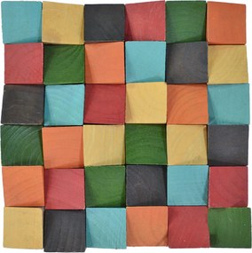 Houten Mozaïekpaneel | Dark Pine | 30×30 cm | Hout | Tegel