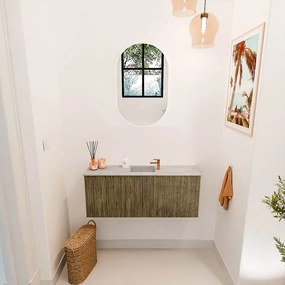 Mondiaz Joya DLux 100cm toiletmeubel dusk met wastafel faye midden 1 kraangat glace