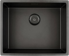 Caressi Spoelbak 54x55x22,2 cm Zwart