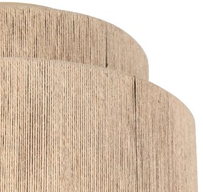 Japandi plafondlamp bruin met touw - SmilleJapandi E27 Scandinavisch rond Binnenverlichting Lamp