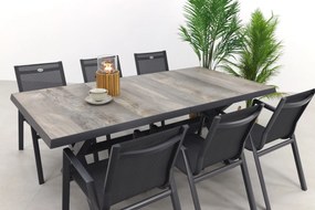 Hartman Napoli/Ottowa 205-265x100 cm. - 7-delige stapelbare tuinset