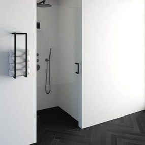 BRAUER Void nisdeur helder glas 80x200 omkeerbaar incl. glascoating mat zwart GS-VON1H80200MZ