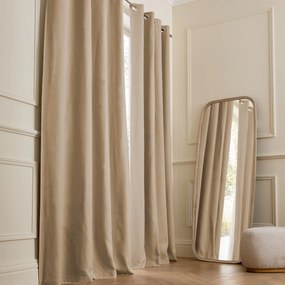 Verduisteringsgordijn van gewassen linnen, oogjes, Private