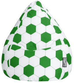 Zitzak Voetbal XL - Groen/Wit