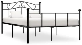vidaXL Bedframe metaal zwart 120x200 cm