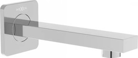 Mexen Cube baduitloop wand, chroom - 79370-00