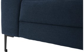 Goossens Bank Coco blauw, stof, 2,5-zits, stijlvol landelijk met ligelement rechts