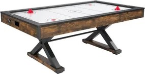 VEVOR Airhockeytafel (214 cm) met 2 duwers, 2 pucks, elektronische scorebord en X-vormige poten, luchtaangedreven hockeytafel voor familiefeestjes, spelletjes, familiereünies en kantoor