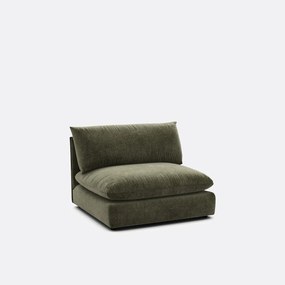 Fauteuil voor modulaire zitbank, in gemêleerd polyester, Malo