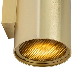 Design wandlamp goud rond 2-lichts - Sab Honey Design GU10 Binnenverlichting Lamp