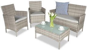 Rotan tuinset Calabria grijs Garden Point