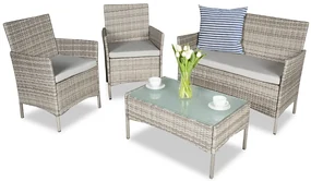 Rotan tuinset Calabria grijs Garden Point