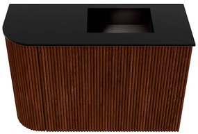 Mondiaz Joya 60cm toiletmeubel ronding links ruby met wastafel faye rechts 1 kraangat urban