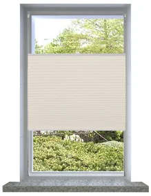 vidaXL Plissé rolgordijn 70x200cm creme