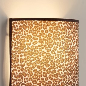 Katoenen wandlamp met luipaardprint Aretha