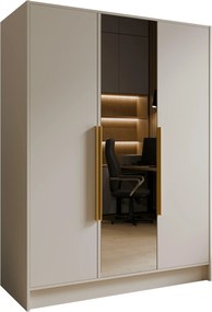 Kledingkast Arecibo 104, Kasjmier, 200x150x51cm, 130 kg, Kledingkast deuren: Met scharnieren, Aantal planken: 4, Aantal planken: 4