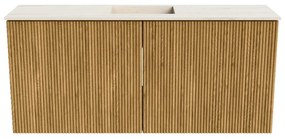 Mondiaz Joya DLux 90cm toiletmeubel oak met wastafel faye midden 1 kraangat meli