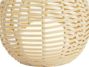 Buiten tafellamp beige 25cm incl. LED oplaadbaar met USB-C IP44 - Oli