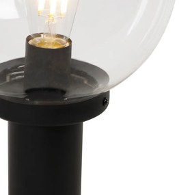 Staande buitenlamp zwart met heldere bol 50 cm IP44 - Sfera Modern E27 IP44 Buitenverlichting