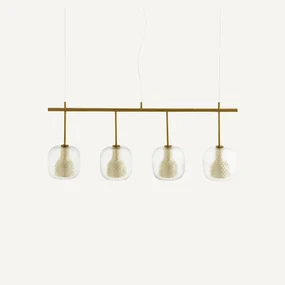 Lijn hanglamp met 4 bollen Mistinguett