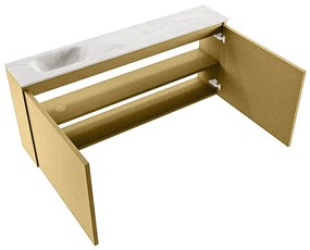 Mondiaz Ture DLux toiletmeubel 120cm oro met wastafel ostra links zonder kraangat