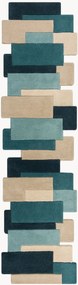 Handgetuft laagpolig wollen loper Collage