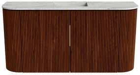Mondiaz Joya DLux 85cm toiletmeubel ronding links/rechts ruby met wastafel faye midden zonder kraangat glace