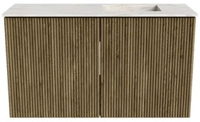 Mondiaz Joya DLux 70cm toiletmeubel dusk met wastafel faye rechts 1 kraangat ostra