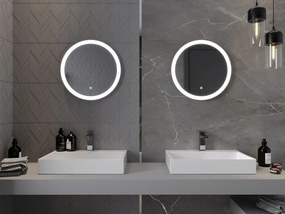 Mexen Oro verlichte badkamer spiegel, rond 50 cm, LED 6000K, anti-condens - 9824-050-050-611-00