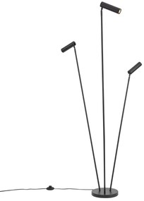 Moderne vloerlamp zwart 3-lichts GU10 35mm - Thomas