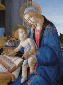 Kunstreproductie The Madonna & The Book - Sandro Botticelli, (30 x 40 cm)