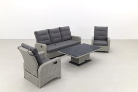 Verstelbare loungeset Hollywood - white grey