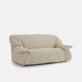 Rechte bank met 2 of 3 zitplaatsen, van fijne chenille, BACKY