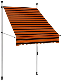 vidaXL Luifel handmatig uittrekbaar 100 cm oranje en bruin