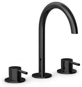 Hotbath COBBER Wastafelmengkraan 3 gats Gepolijst zwart PVD CB033PBP